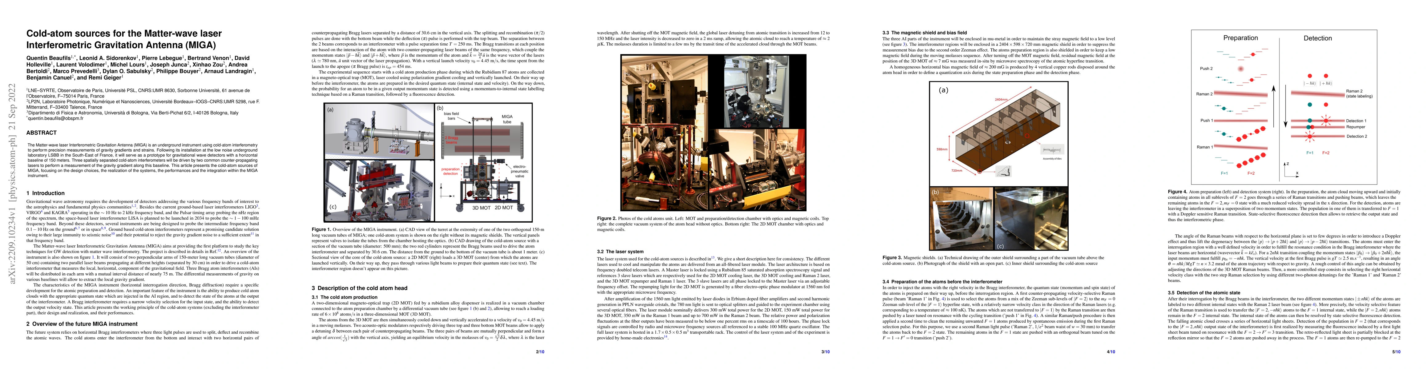 Thumbnail for Cold-atom sources for the Matter-wave laser Interferometric Gravitation
  Antenna (MIGA)