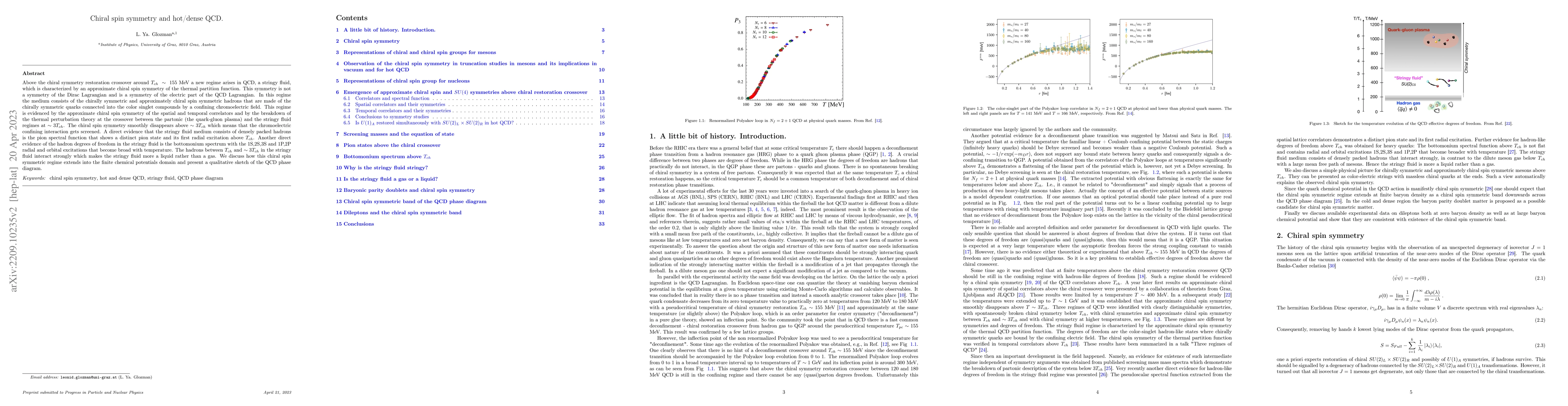Thumbnail for Chiral spin symmetry and hot/dense QCD