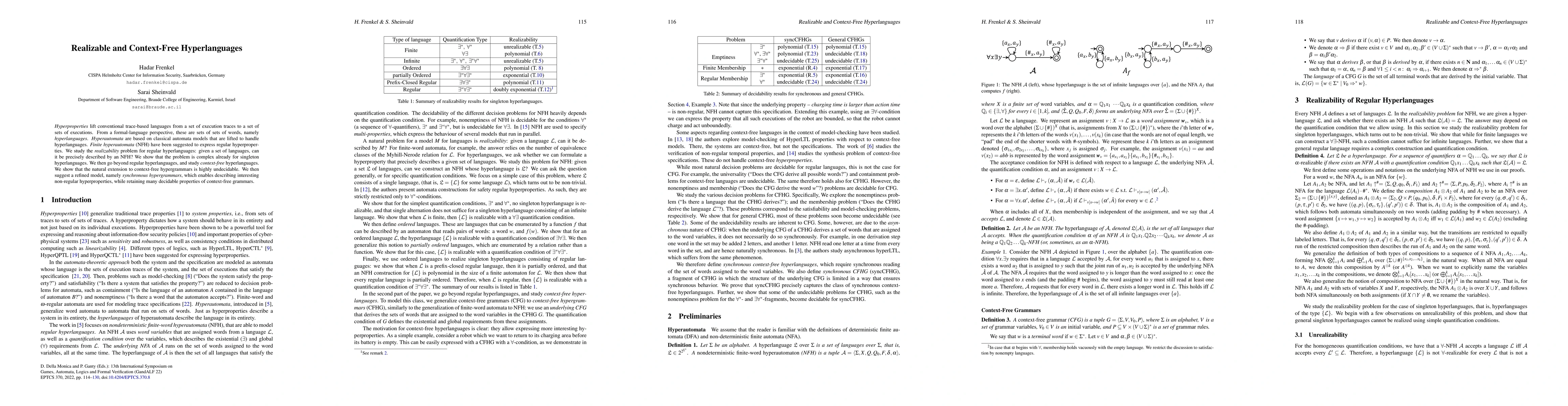 Thumbnail for Realizable and Context-Free Hyperlanguages