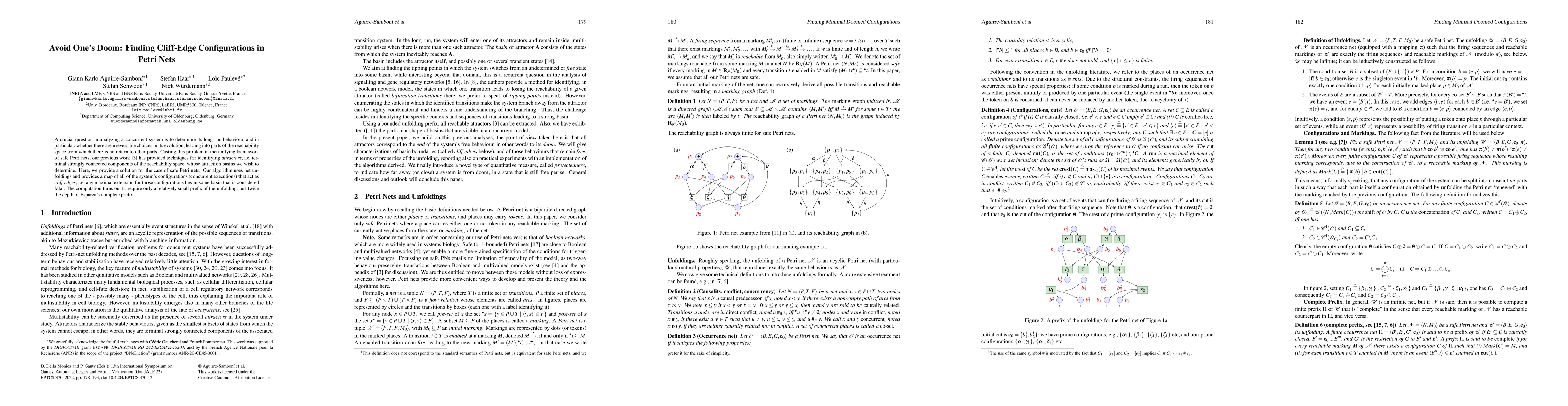 Thumbnail for Avoid One's Doom: Finding Cliff-Edge Configurations in Petri Nets