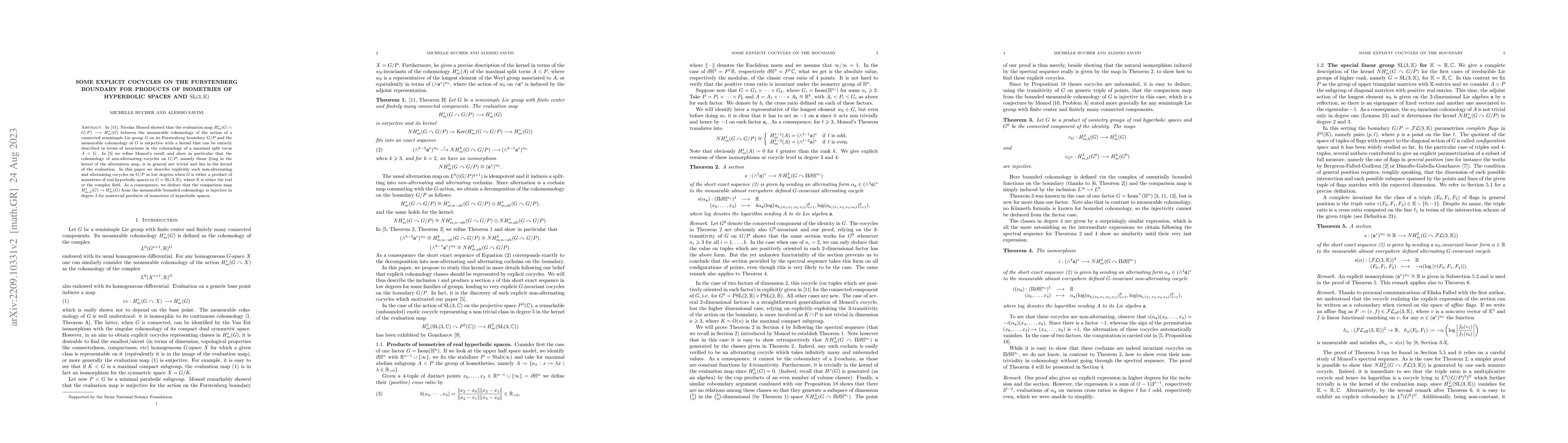 Thumbnail for Some explicit cocycles on the Furstenberg boundary for products of
  isometries of hyperbolic spaces and $\mathrm{SL}(3,\mathbb{K})$
