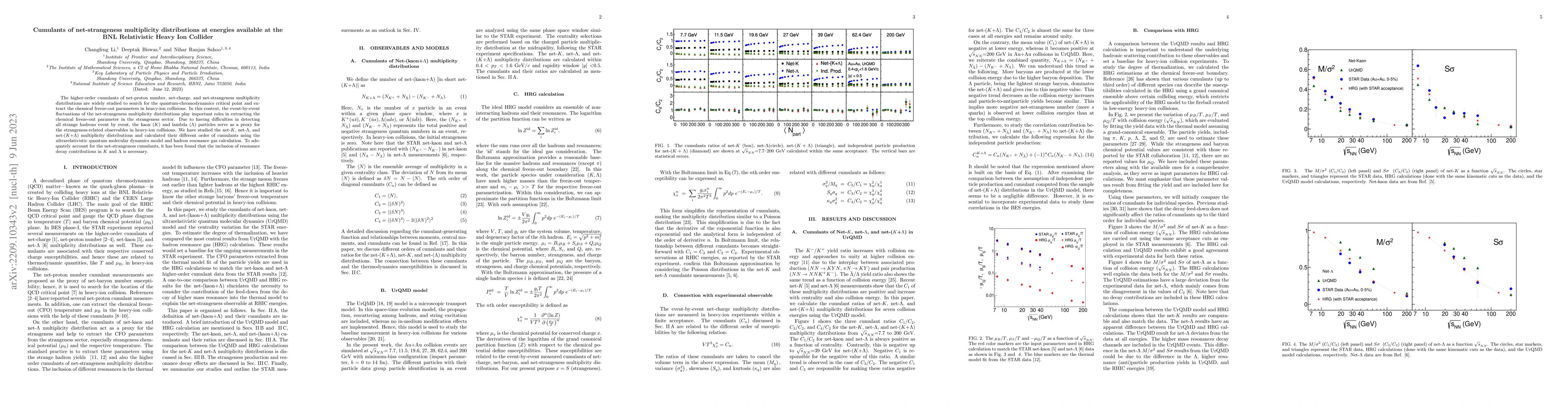 Thumbnail for Cumulants of net-strangeness multiplicity distributions at energies
  available at the BNL Relativistic Heavy Ion Collider