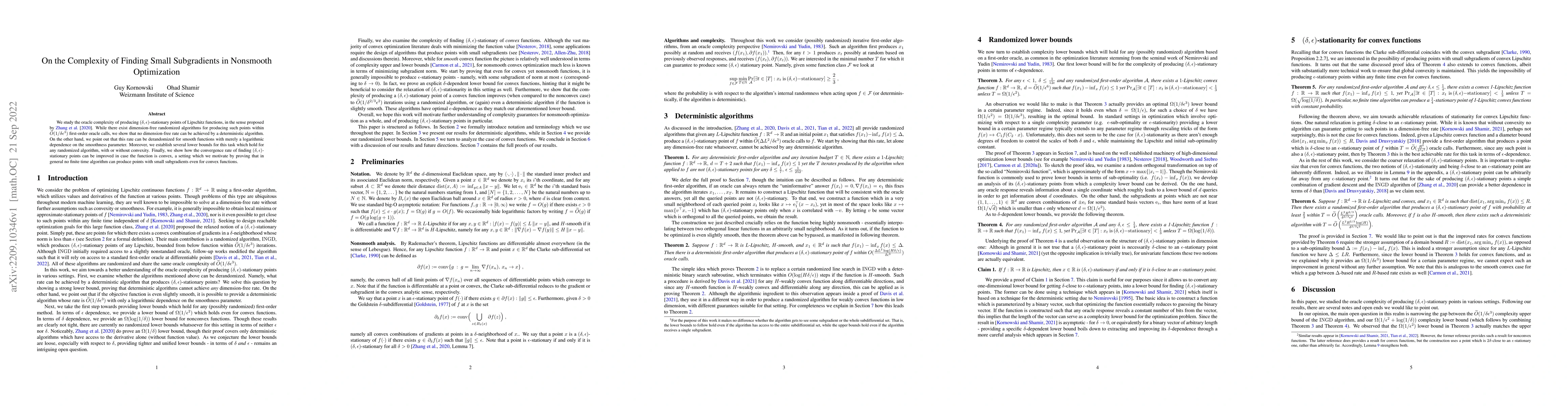 Thumbnail for On the Complexity of Finding Small Subgradients in Nonsmooth
  Optimization