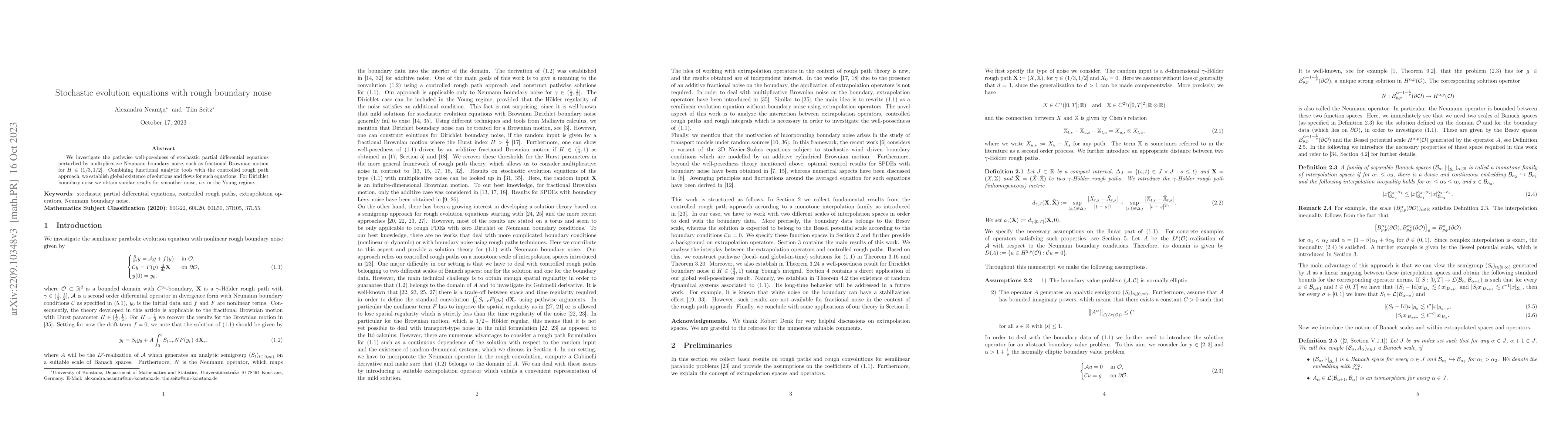 Thumbnail for Stochastic evolution equations with rough boundary noise