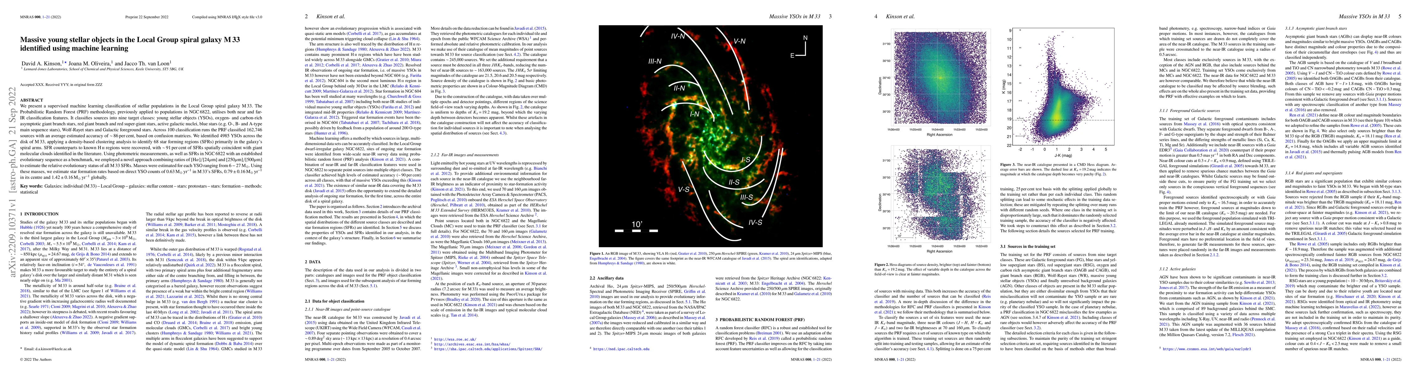 Thumbnail for Massive young stellar objects in the Local Group spiral galaxy M33
  identified using machine learning