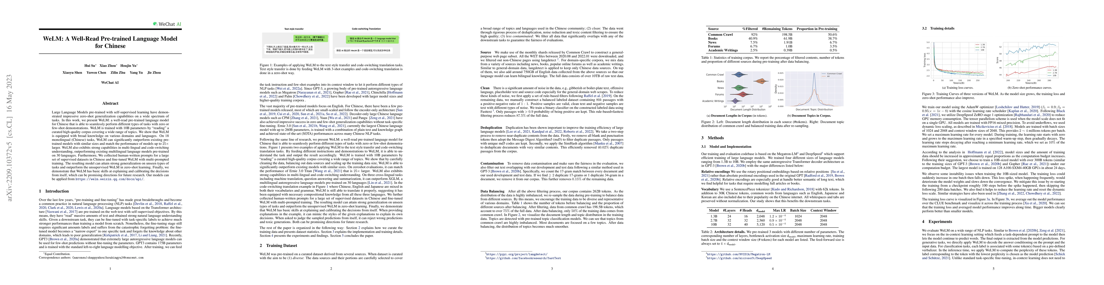 Thumbnail for WeLM: A Well-Read Pre-trained Language Model for Chinese