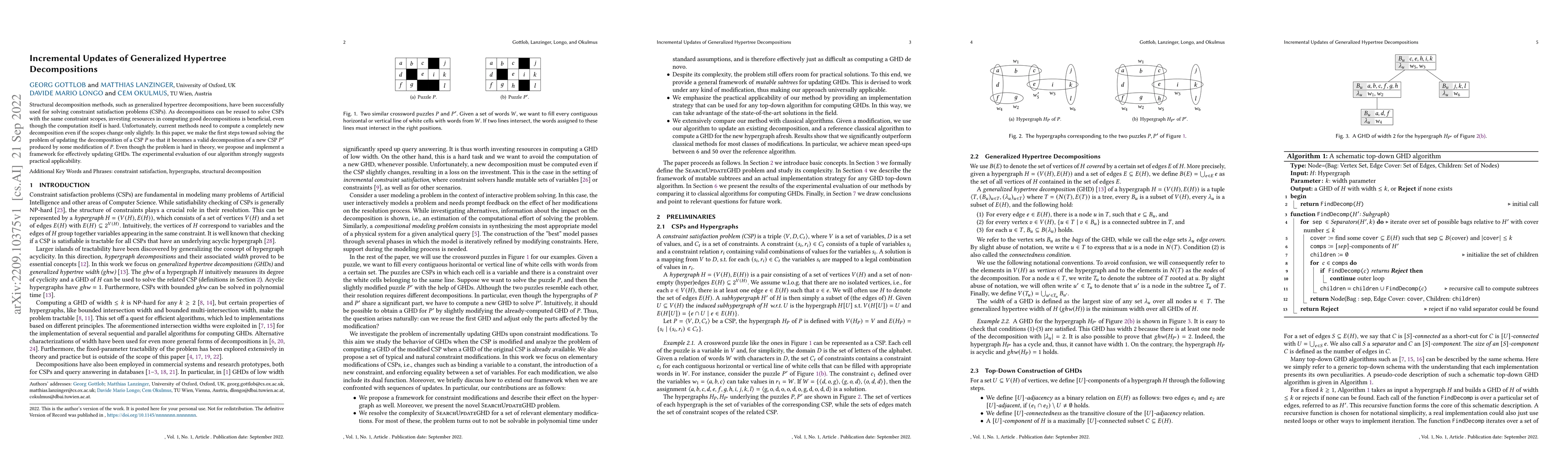 Thumbnail for Incremental Updates of Generalized Hypertree Decompositions