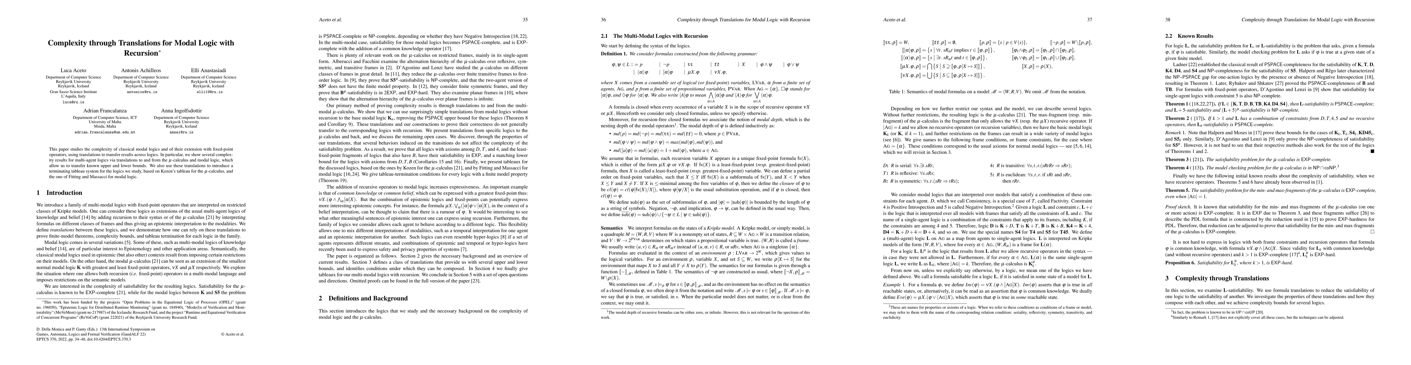 Thumbnail for Complexity through Translations for Modal Logic with Recursion