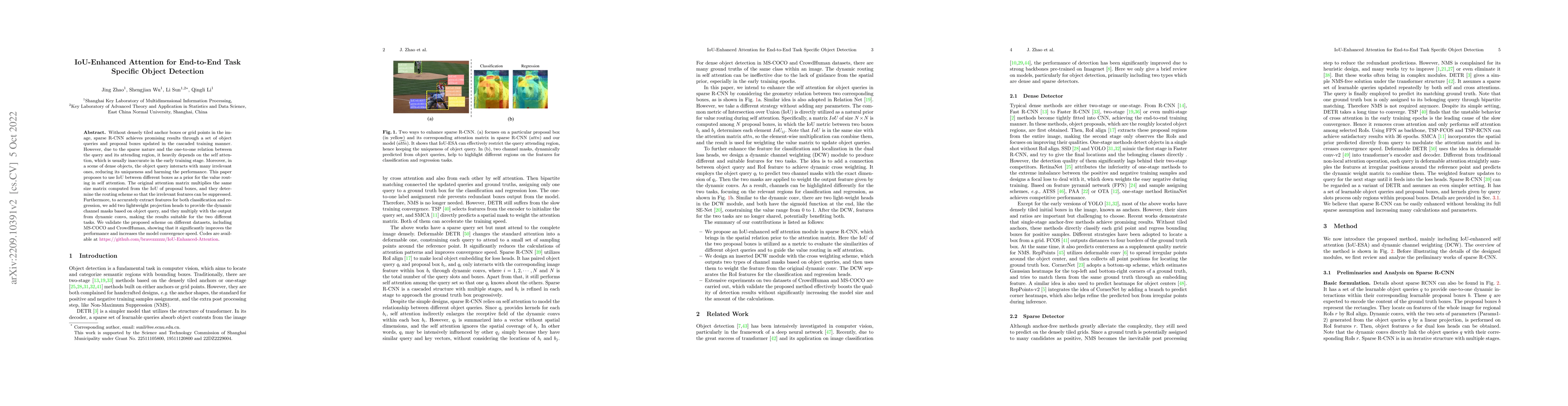 Thumbnail for IoU-Enhanced Attention for End-to-End Task Specific Object Detection