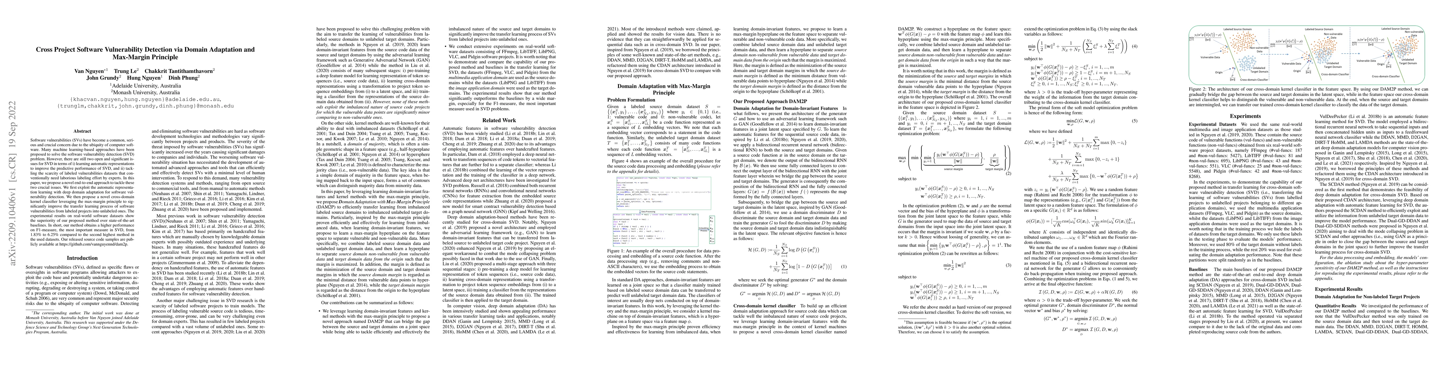 Thumbnail for Cross Project Software Vulnerability Detection via Domain Adaptation and
  Max-Margin Principle