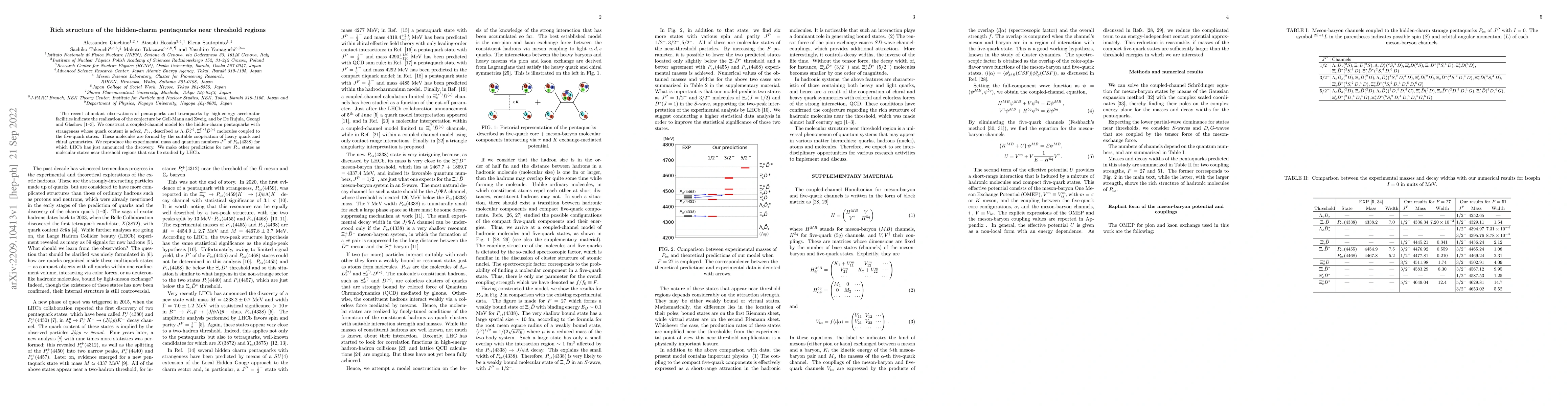 Thumbnail for Rich structure of the hidden-charm pentaquarks near threshold regions