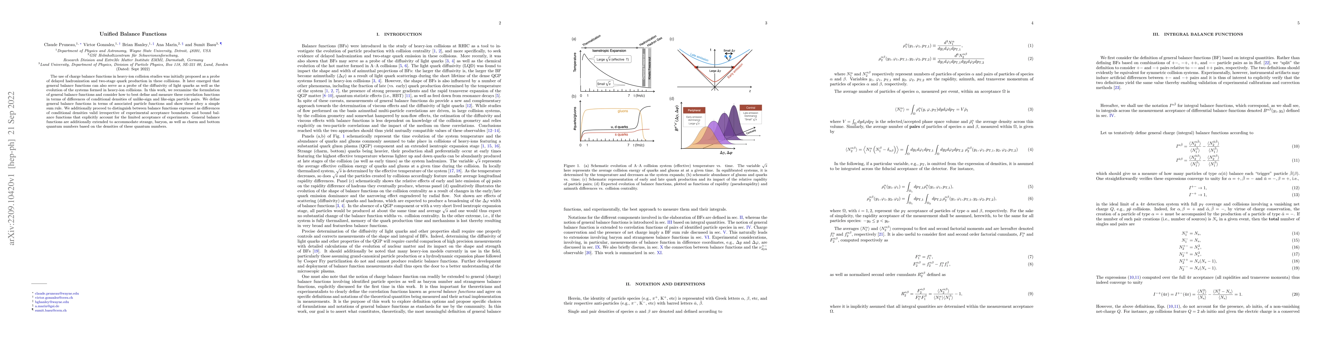 Thumbnail for Unified Balance Functions