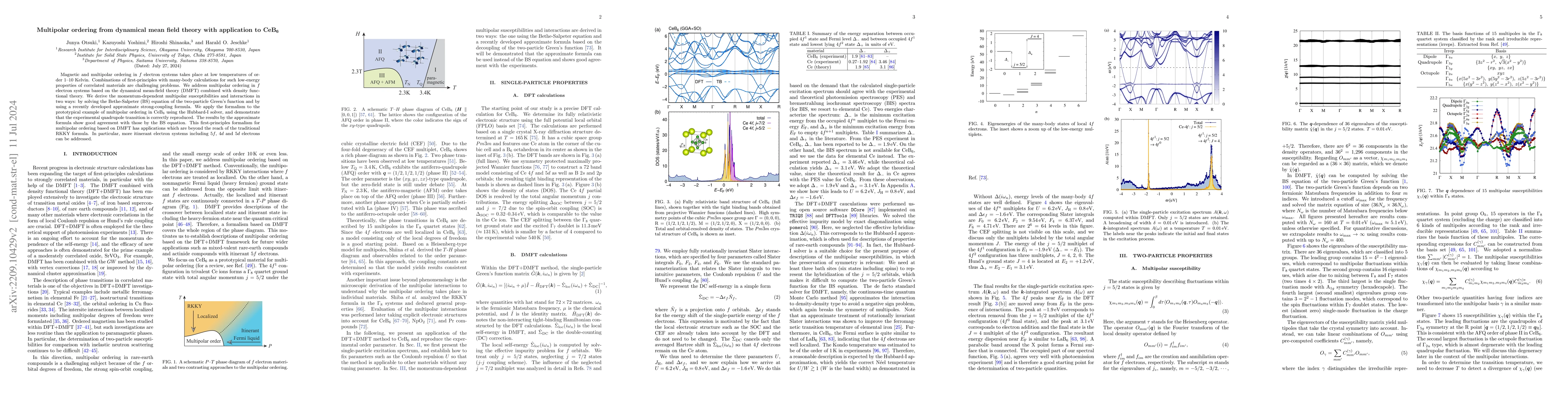 Thumbnail for Multipolar ordering from dynamical mean field theory with application to
  CeB6