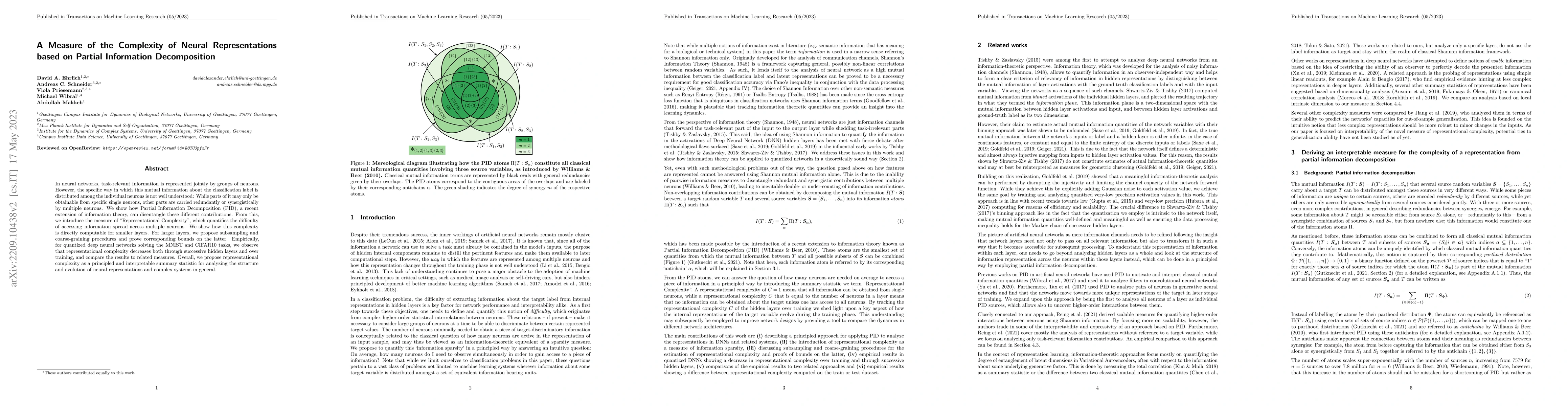 Thumbnail for A Measure of the Complexity of Neural Representations based on Partial
  Information Decomposition