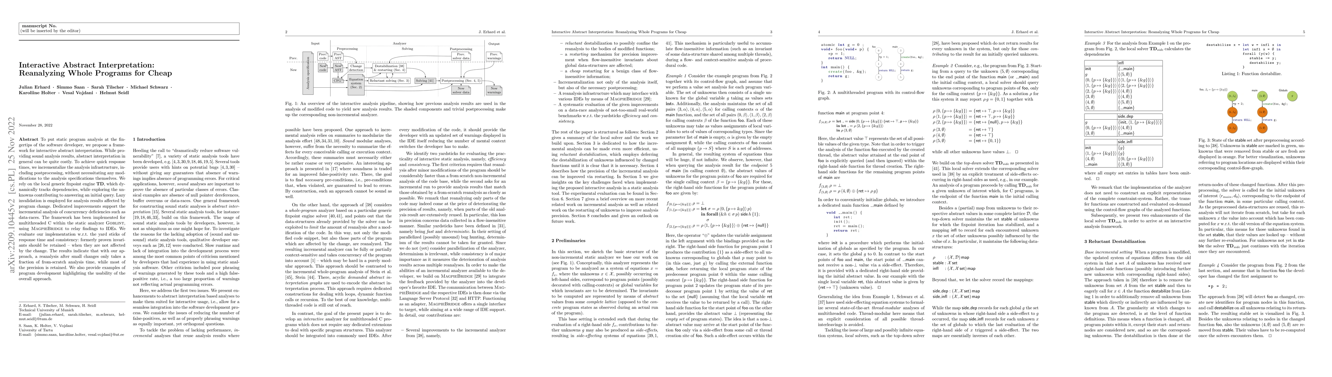 Thumbnail for Interactive Abstract Interpretation: Reanalyzing Whole Programs for
  Cheap