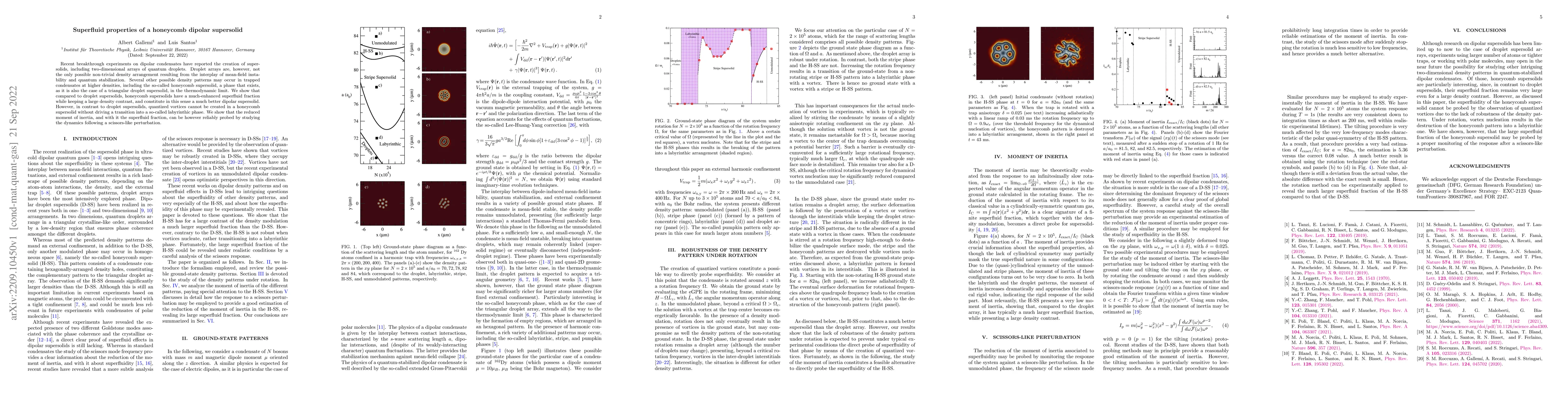 Thumbnail for Superfluid properties of a honeycomb dipolar supersolid