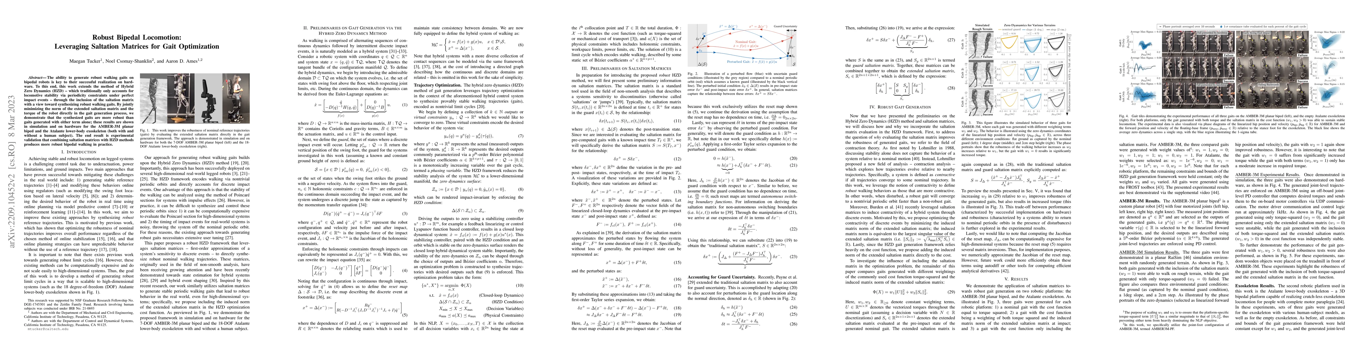 Thumbnail for Robust Bipedal Locomotion: Leveraging Saltation Matrices for Gait
  Optimization