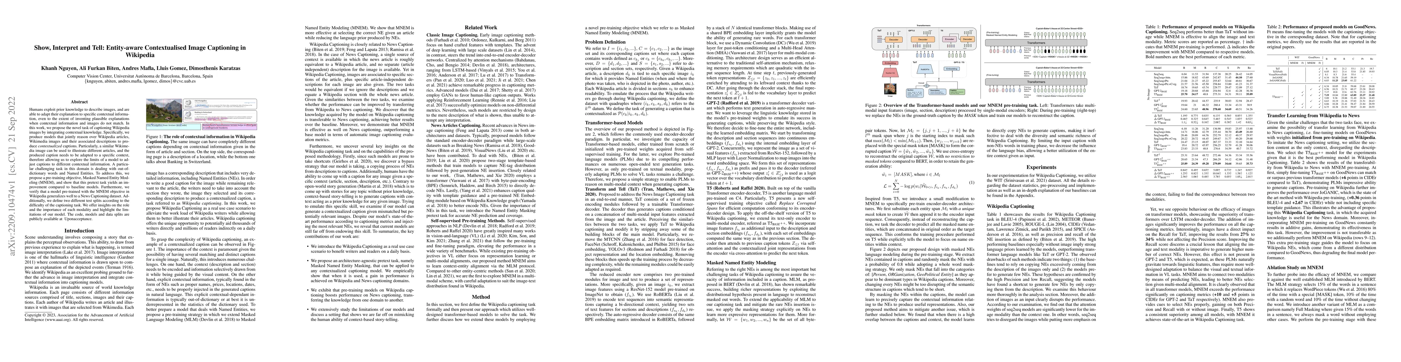 Thumbnail for Show, Interpret and Tell: Entity-aware Contextualised Image Captioning
  in Wikipedia