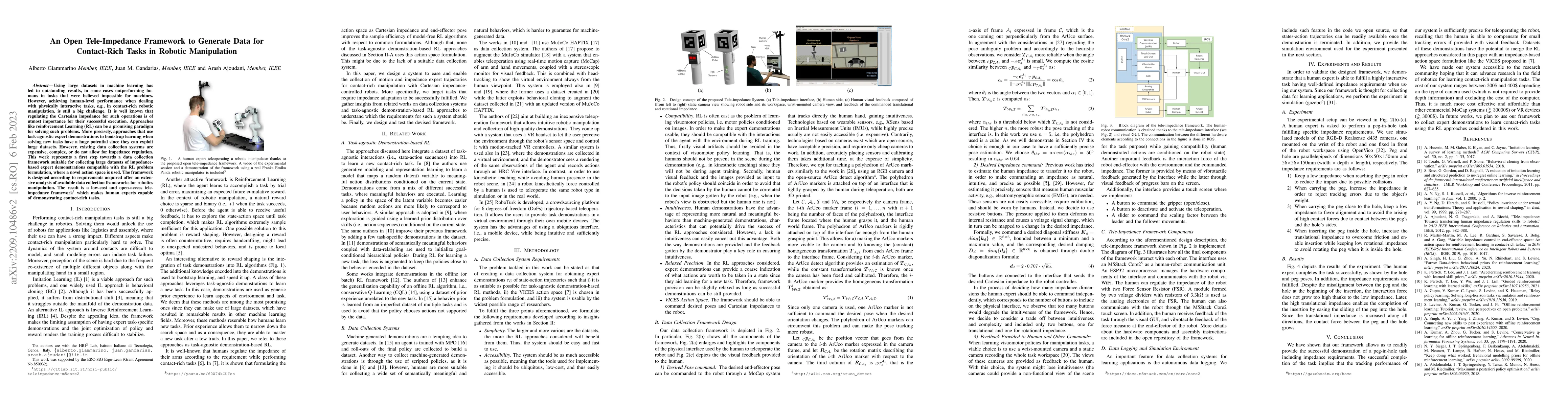 Thumbnail for An Open Tele-Impedance Framework to Generate Data for Contact-Rich Tasks
  in Robotic Manipulation