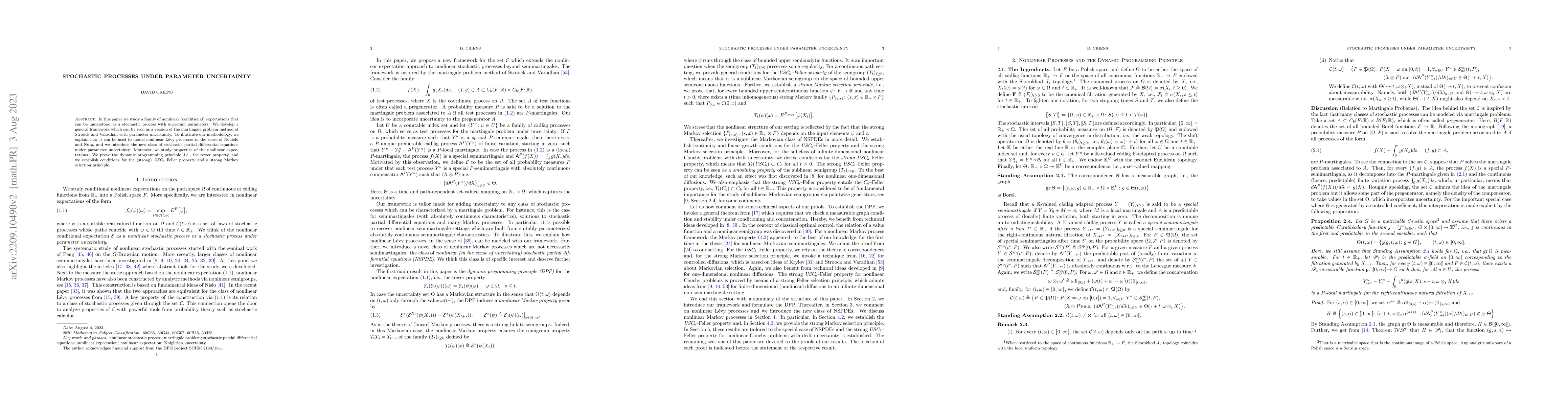 Thumbnail for Stochastic Processes under Parameter Uncertainty