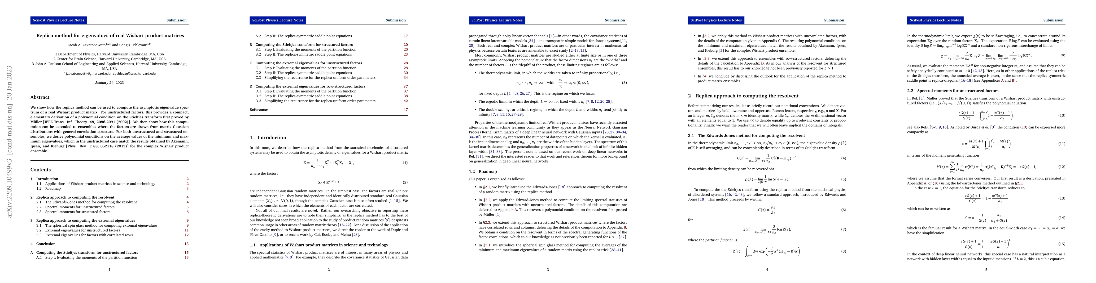 Thumbnail for Replica method for eigenvalues of real Wishart product matrices