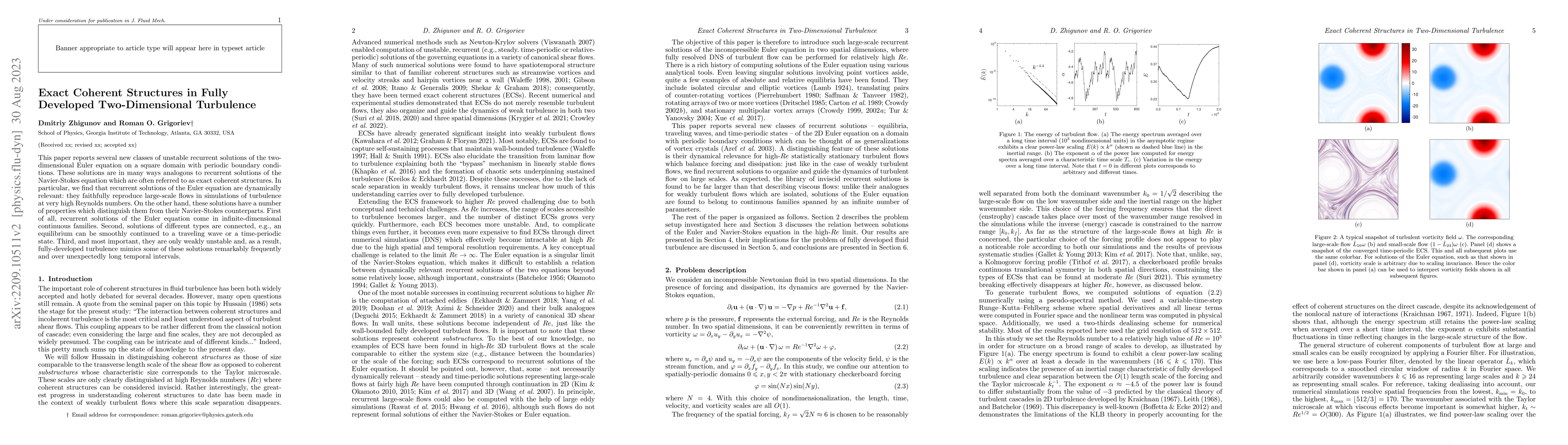 Thumbnail for Exact Coherent Structures in Fully Developed Two-Dimensional Turbulence