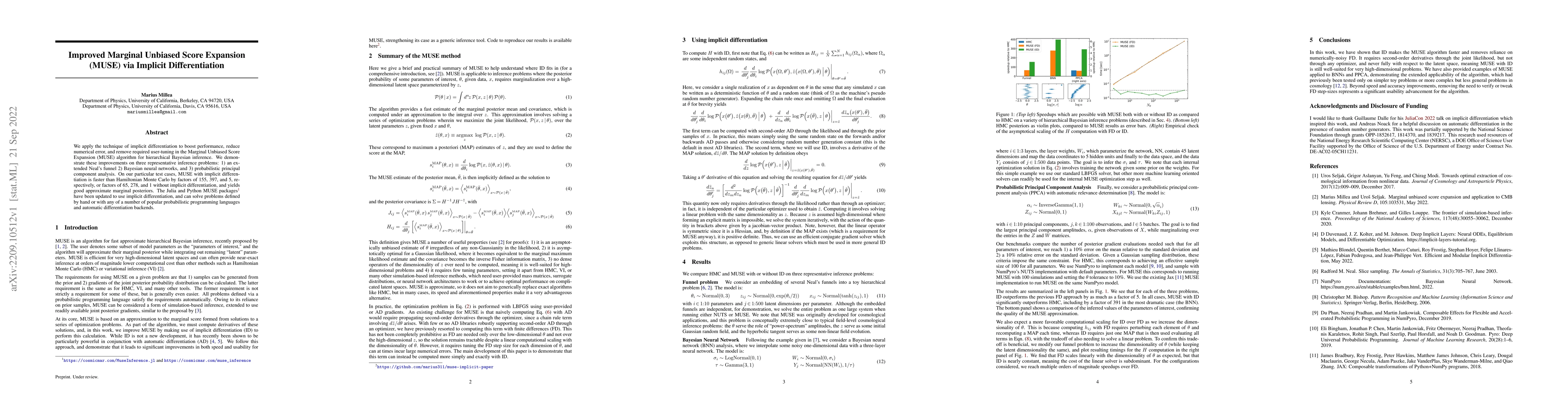 Thumbnail for Improved Marginal Unbiased Score Expansion (MUSE) via Implicit
  Differentiation