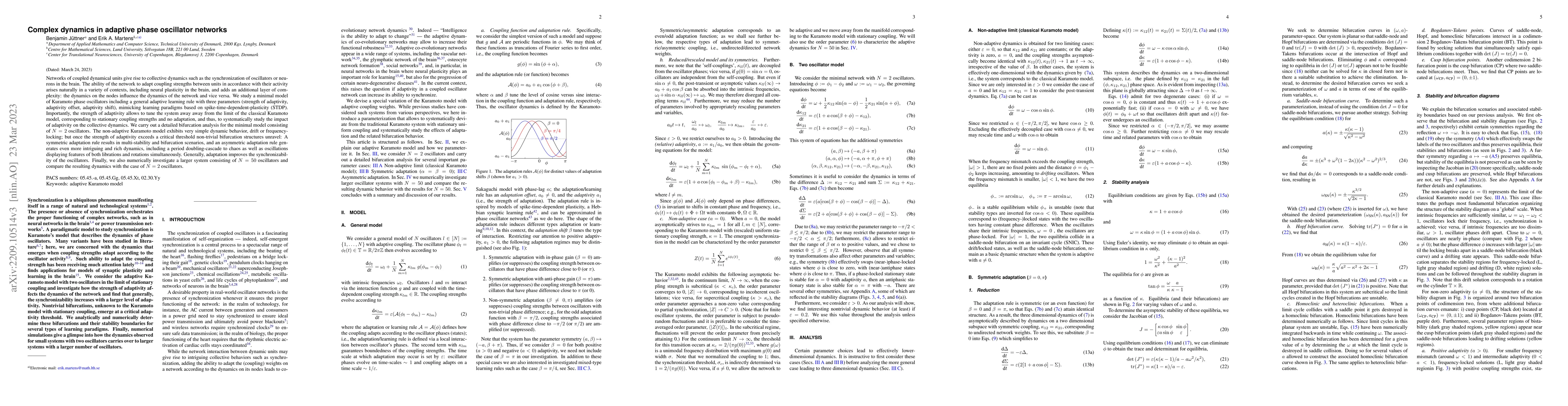 Thumbnail for Complex dynamics in adaptive phase oscillator networks