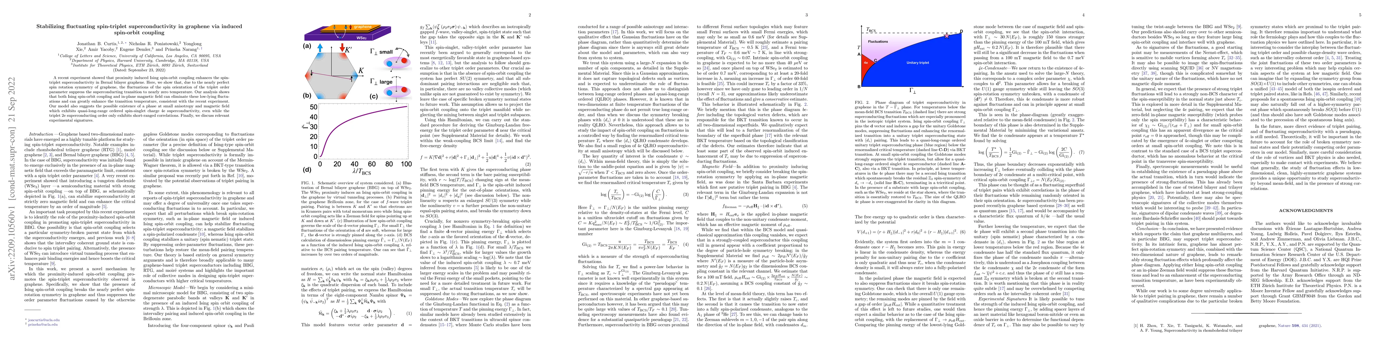 Thumbnail for Stabilizing fluctuating spin-triplet superconductivity in graphene via
  induced spin-orbit coupling