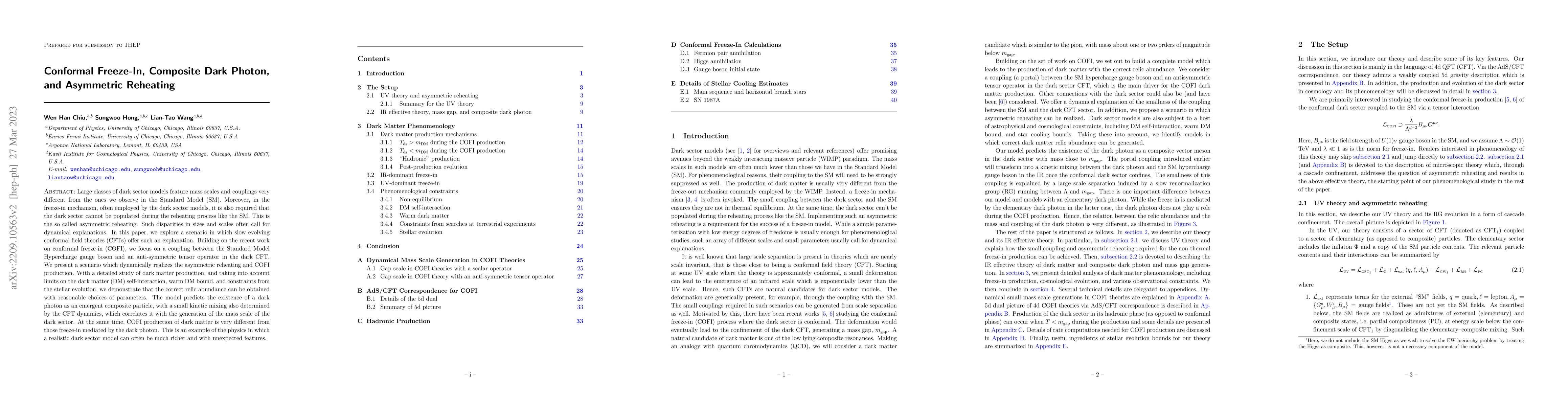 Thumbnail for Conformal Freeze-In, Composite Dark Photon, and Asymmetric Reheating
