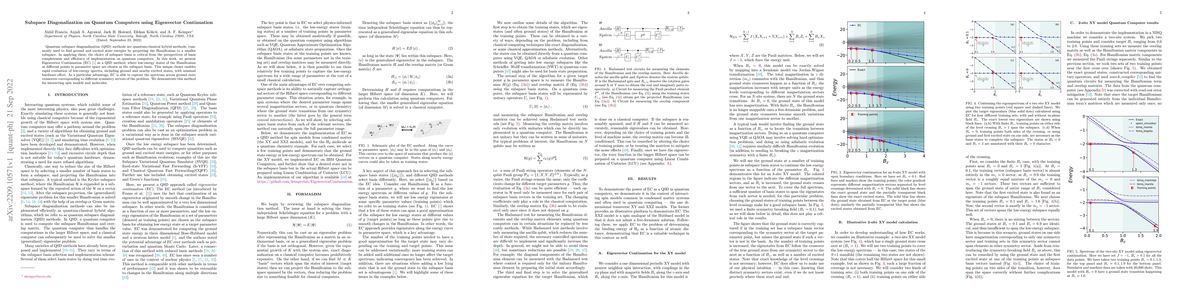 Thumbnail for Subspace Diagonalization on Quantum Computers using Eigenvector
  Continuation