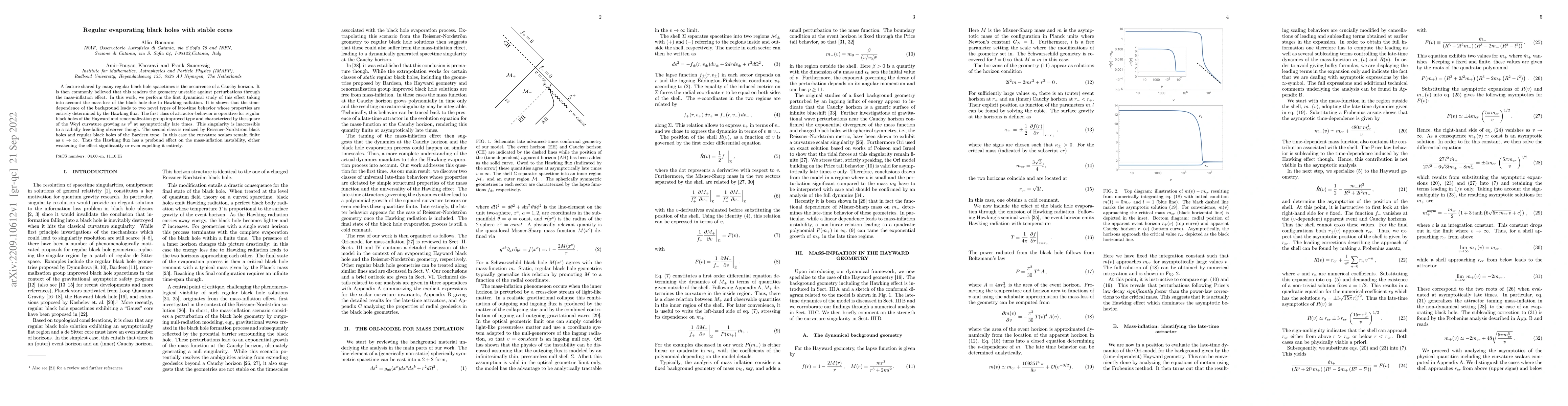 Thumbnail for Regular evaporating black holes with stable cores
