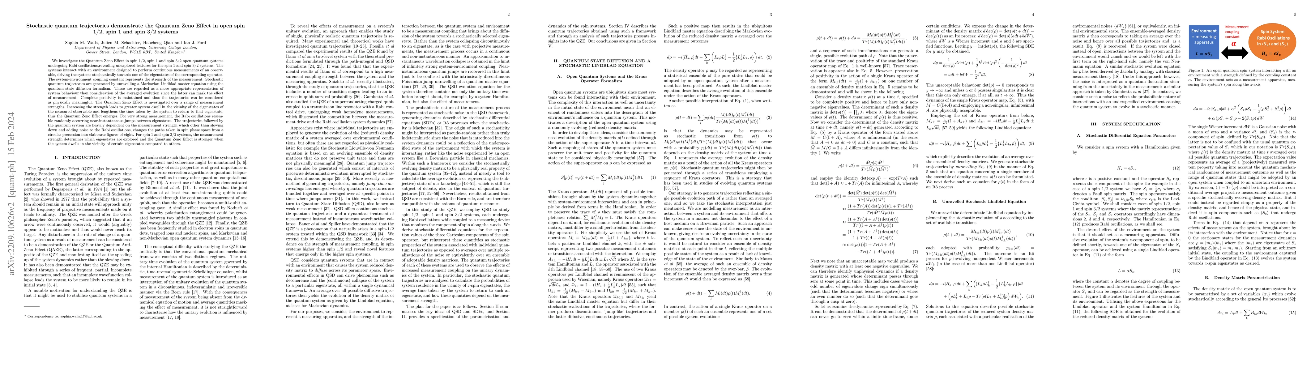 Thumbnail for Stochastic quantum trajectories demonstrate the Quantum Zeno Effect in
  open spin 1/2, spin 1 and spin 3/2 systems