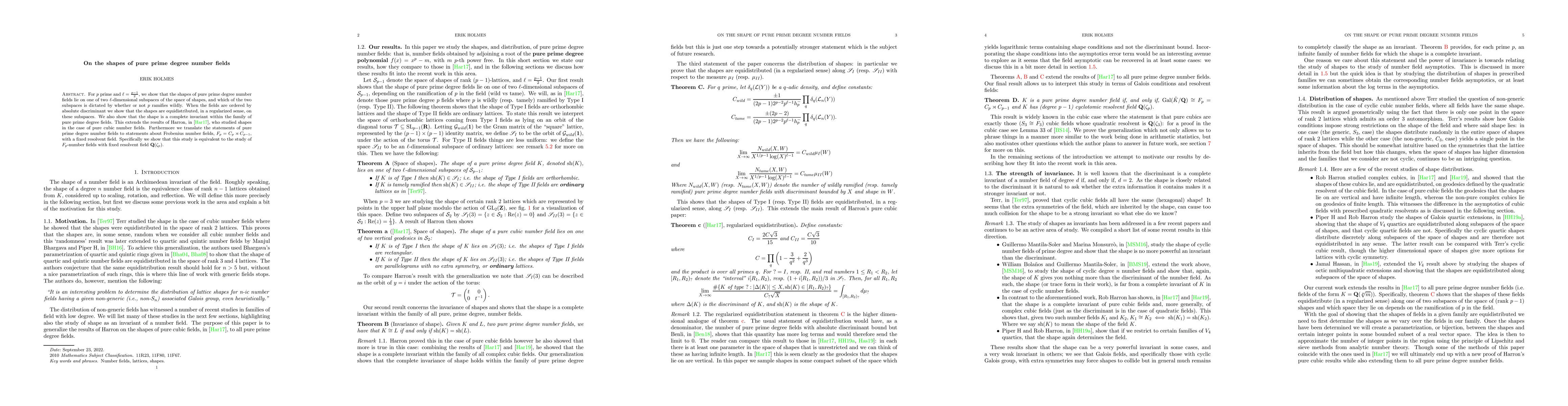 Thumbnail for On the shapes of pure prime degree number fields