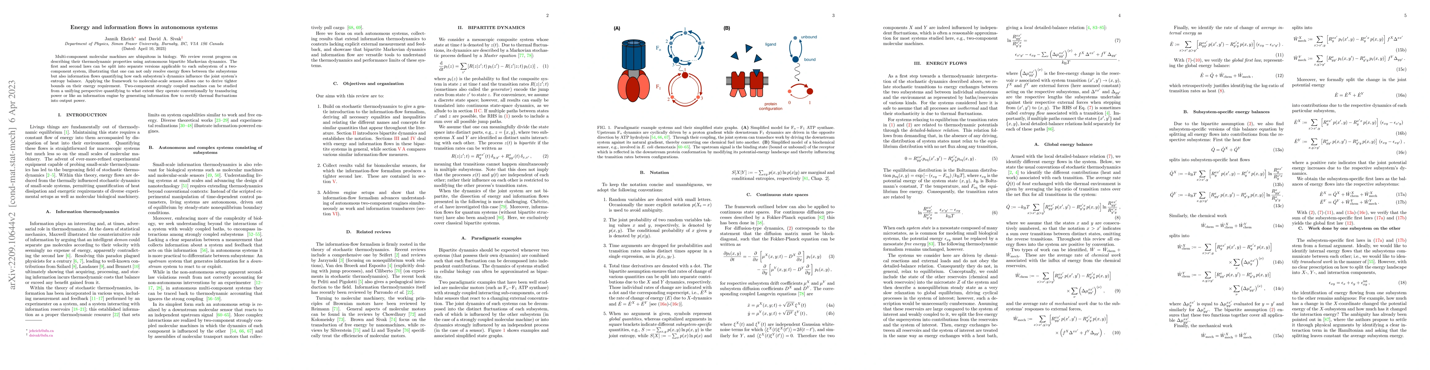 Thumbnail for Energy and information flows in autonomous systems