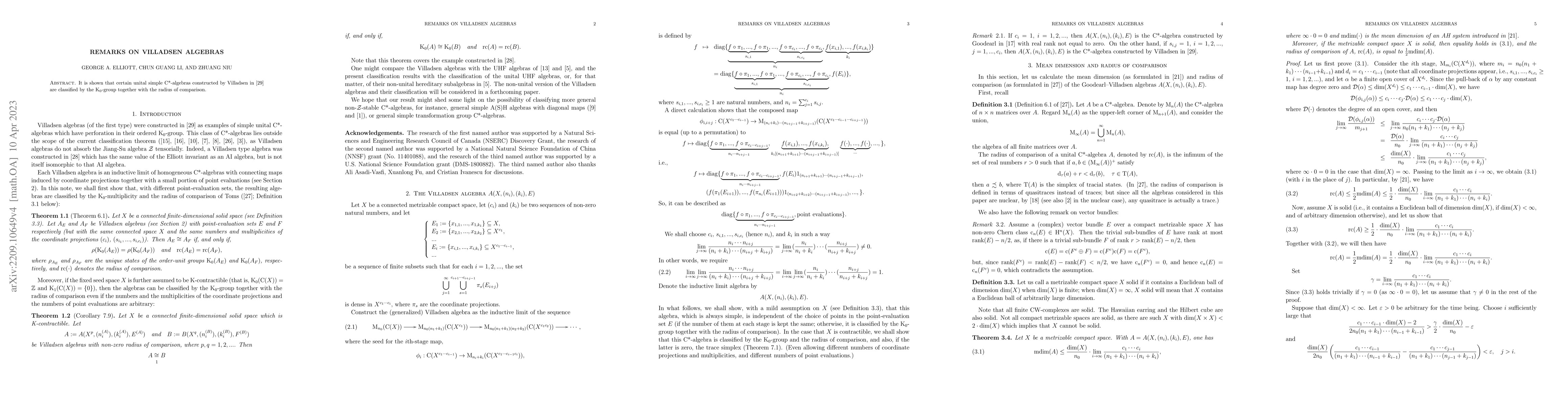 Thumbnail for Remarks on Villadsen algebras