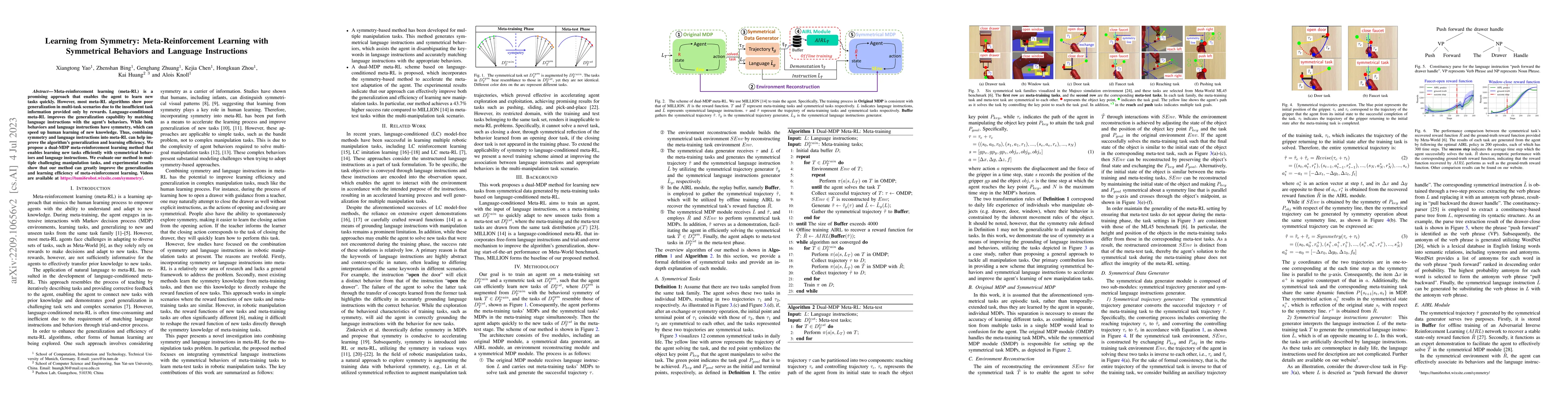 Thumbnail for Learning from Symmetry: Meta-Reinforcement Learning with Symmetrical
  Behaviors and Language Instructions