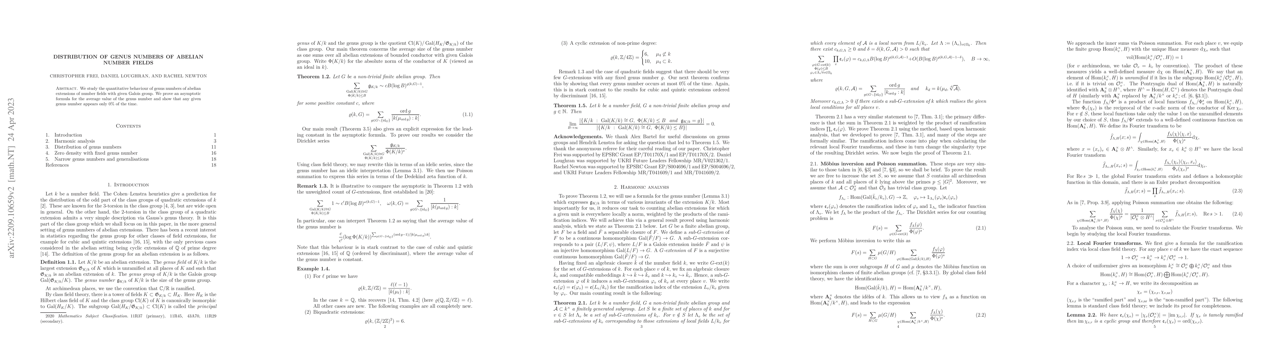 Thumbnail for Distribution of genus numbers of abelian number fields