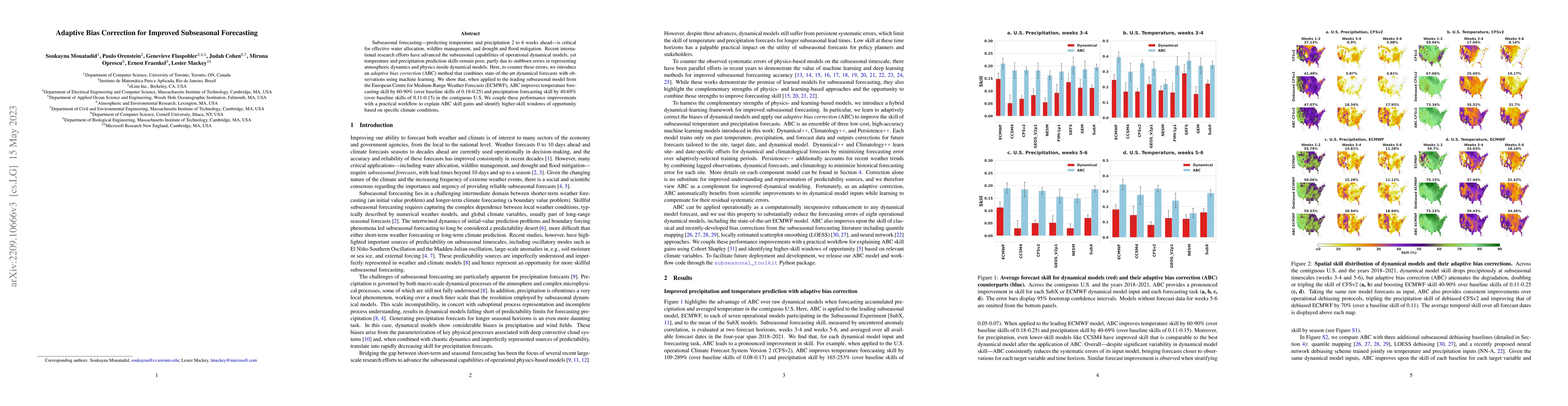 Thumbnail for Adaptive Bias Correction for Improved Subseasonal Forecasting