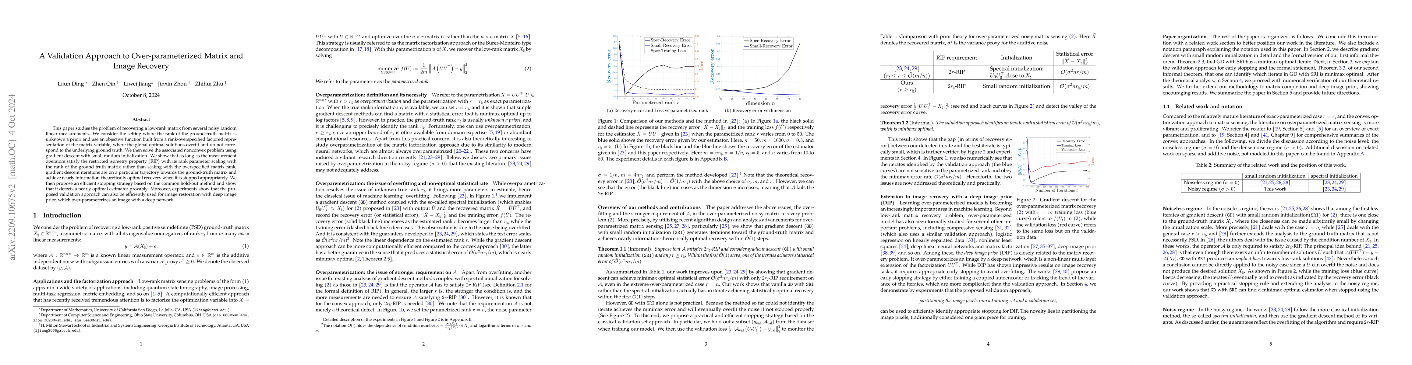 Thumbnail for A Validation Approach to Over-parameterized Matrix and Image Recovery