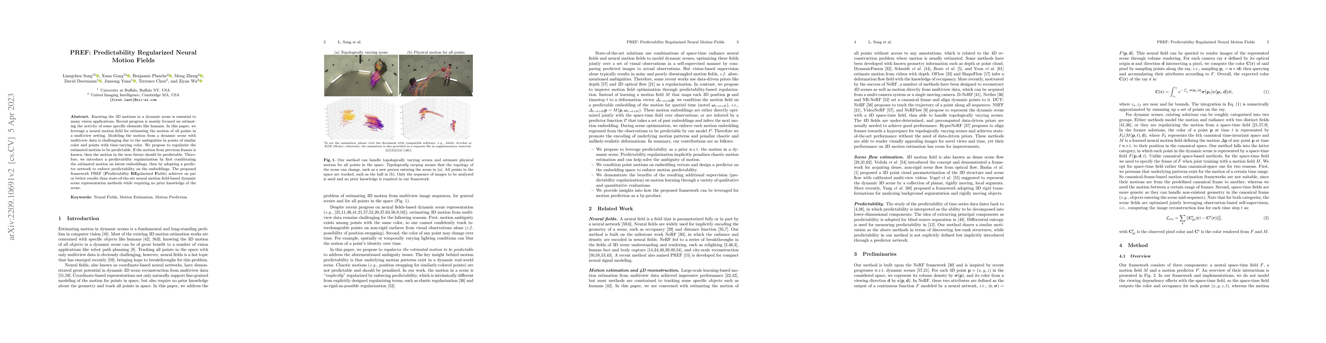 Thumbnail for PREF: Predictability Regularized Neural Motion Fields