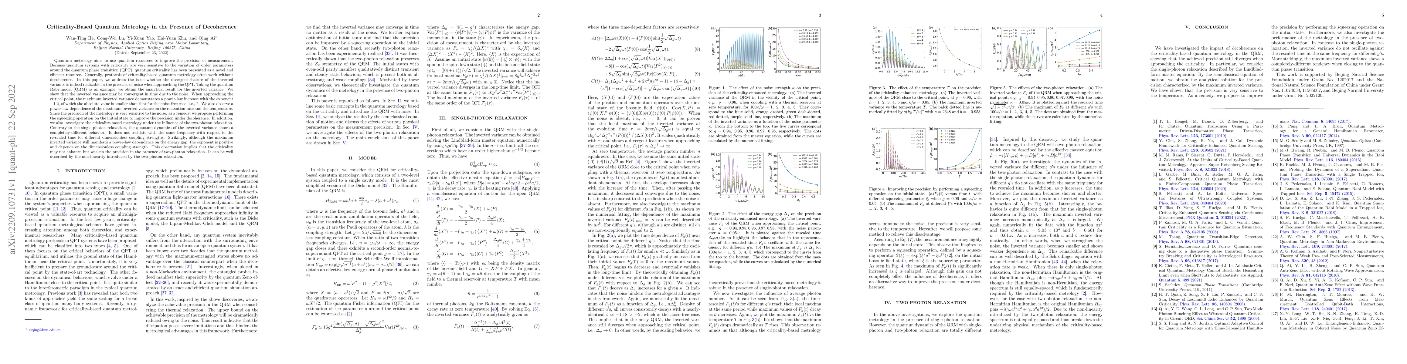 Thumbnail for Criticality-Based Quantum Metrology in the Presence of Decoherence