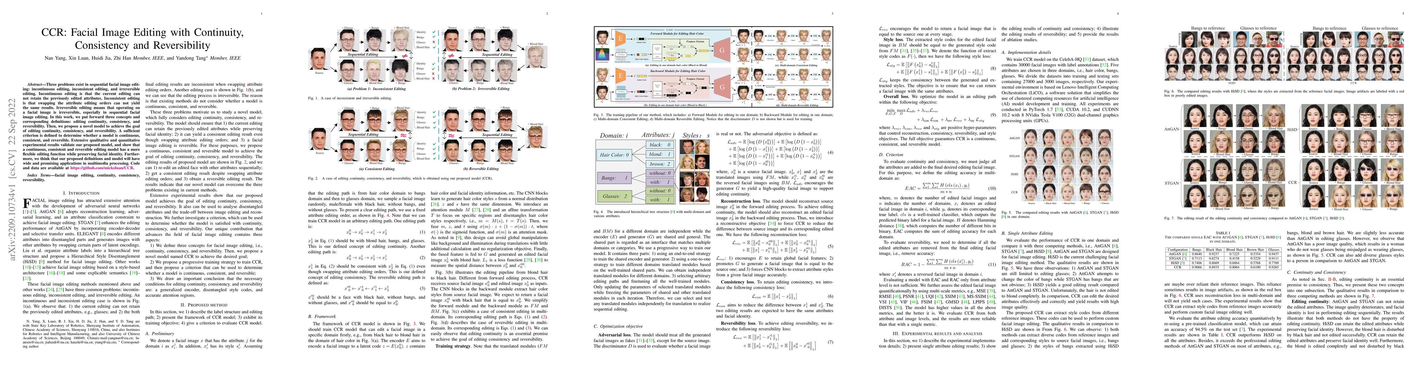 Thumbnail for CCR: Facial Image Editing with Continuity, Consistency and Reversibility