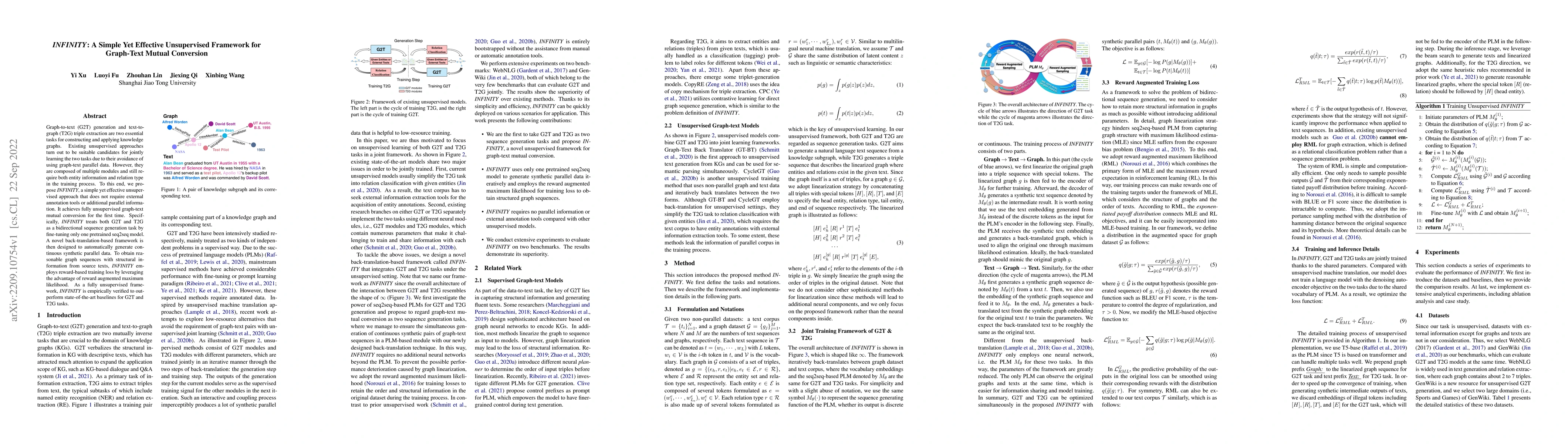 Thumbnail for INFINITY: A Simple Yet Effective Unsupervised Framework for Graph-Text
  Mutual Conversion