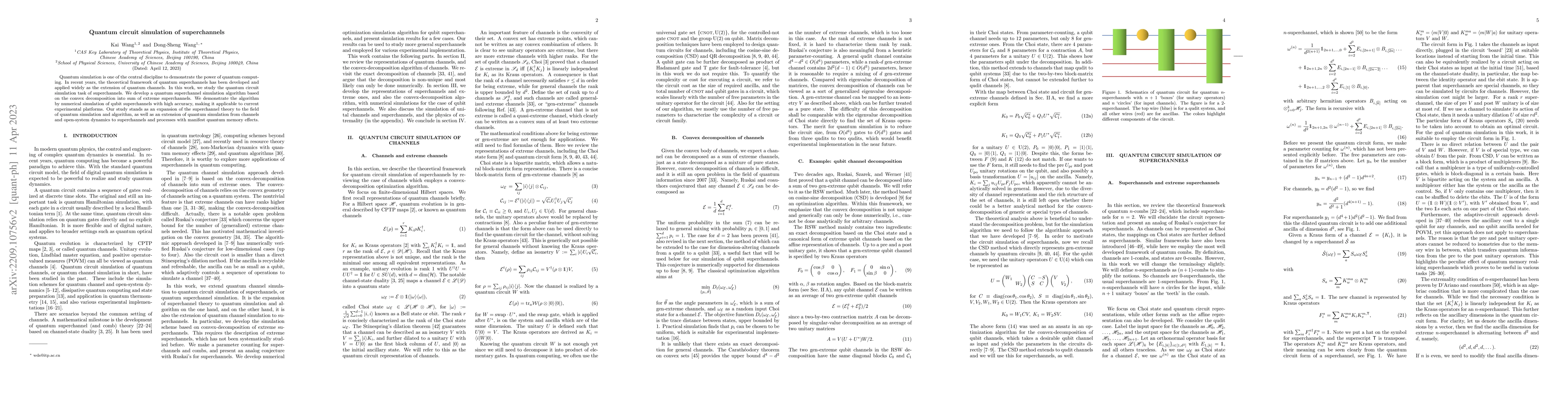 Thumbnail for Quantum circuit simulation of superchannels