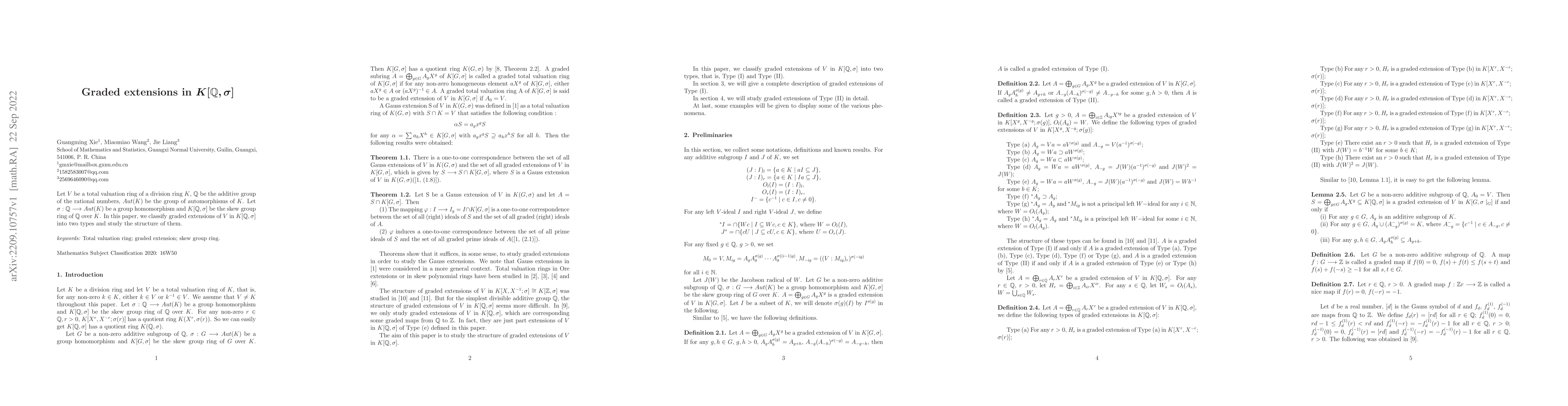 Thumbnail for Graded extensions in K[Q, sigma]