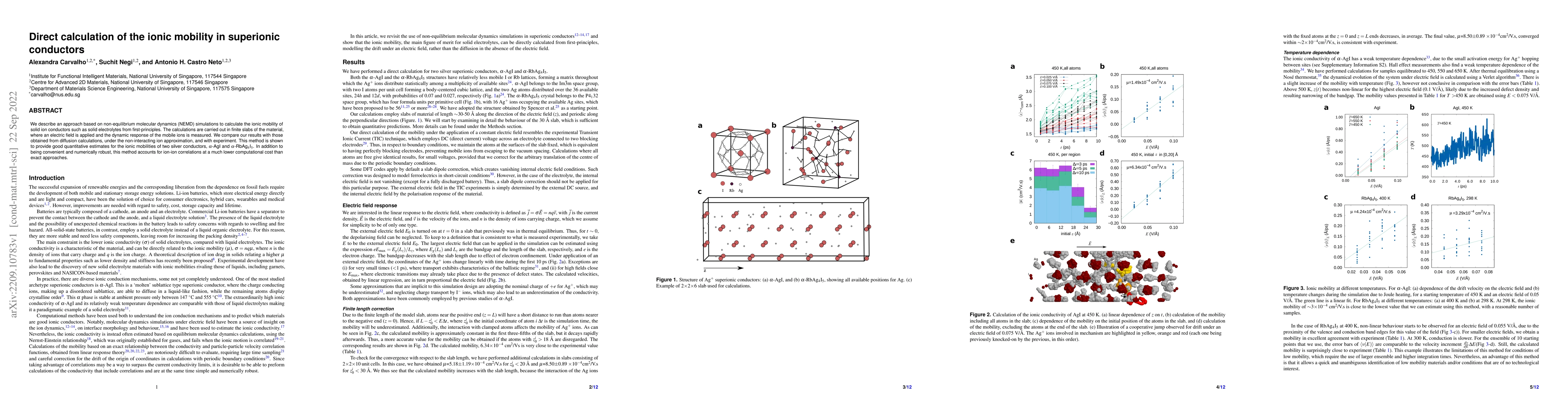 Thumbnail for Direct calculation of the ionic mobility in superionic conductors