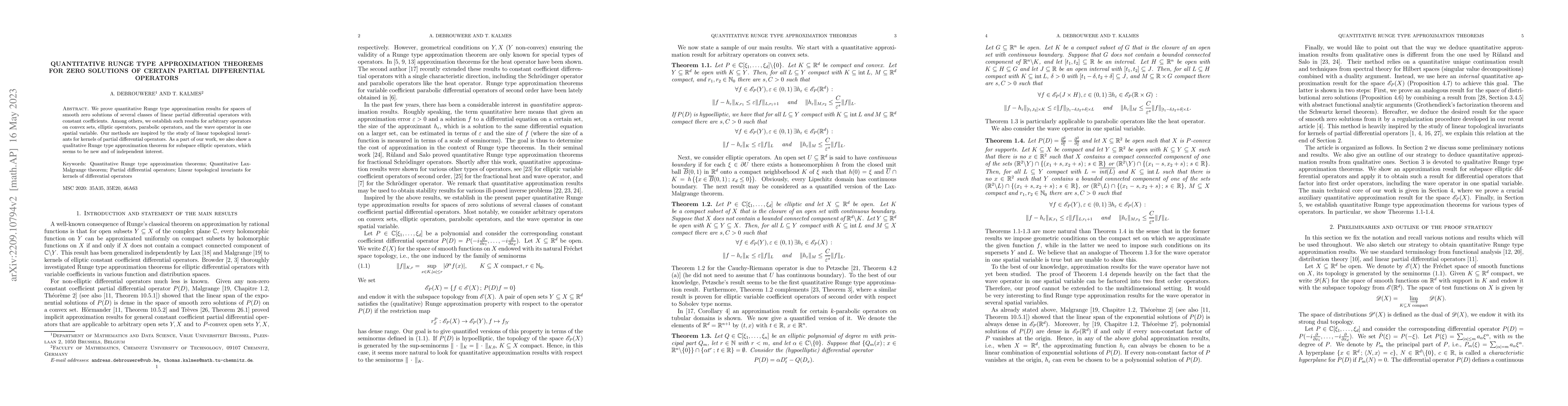 Thumbnail for Quantitative Runge type approximation theorems for zero solutions of
  certain partial differential operators