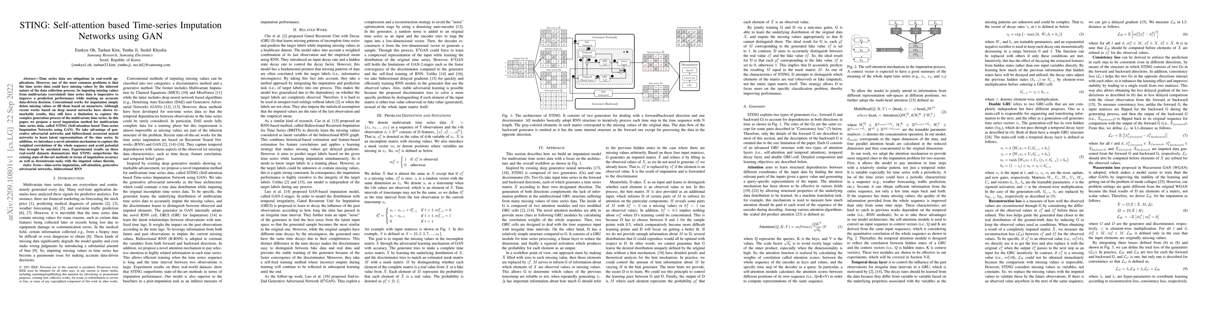 Thumbnail for STING: Self-attention based Time-series Imputation Networks using GAN
