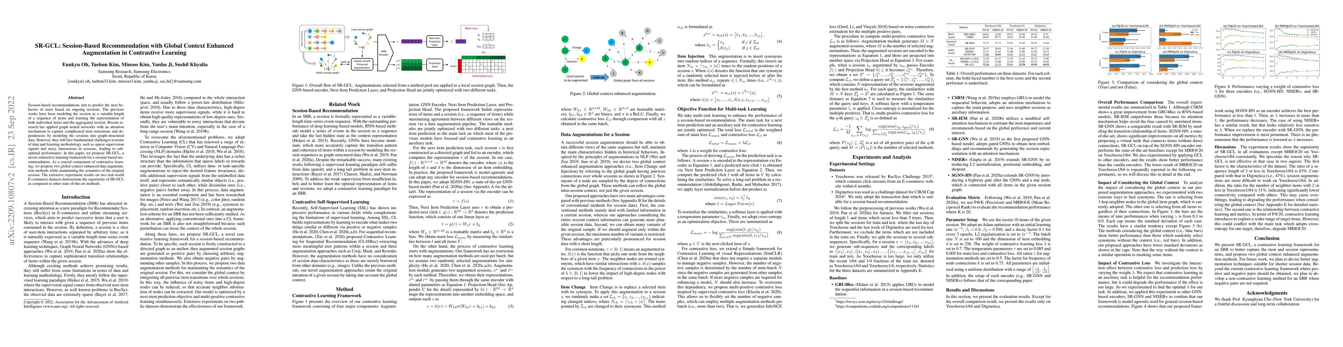 Thumbnail for SR-GCL: Session-Based Recommendation with Global Context Enhanced
  Augmentation in Contrastive Learning